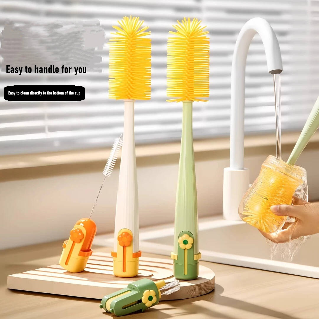 5 In 1 Multifunctional Bottle Brush Set Long Handle Cup Brush Cleaning Brush
