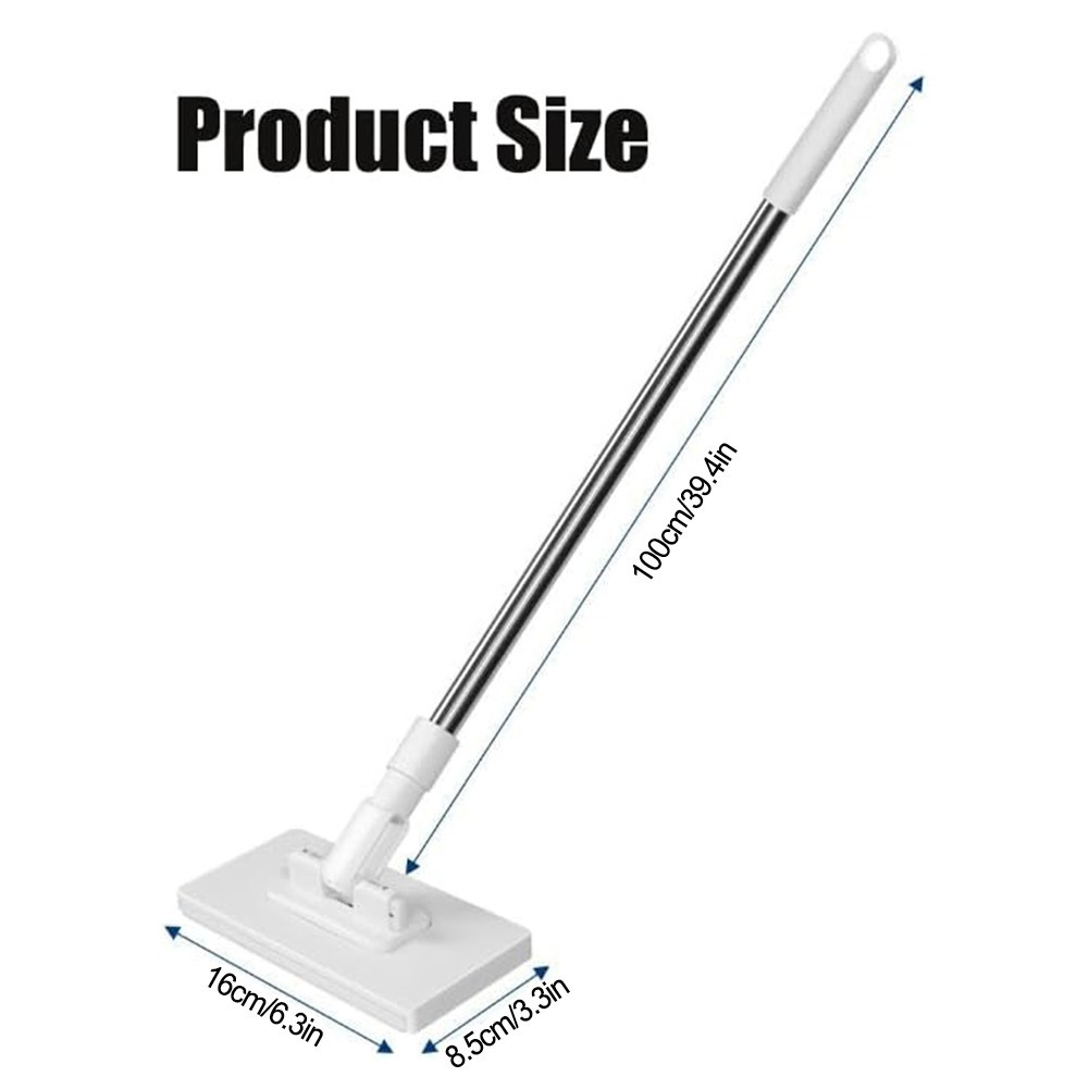 Disposable Dust Mop with 39 Inch Long Handle for Easy Reach Floor Cleaning