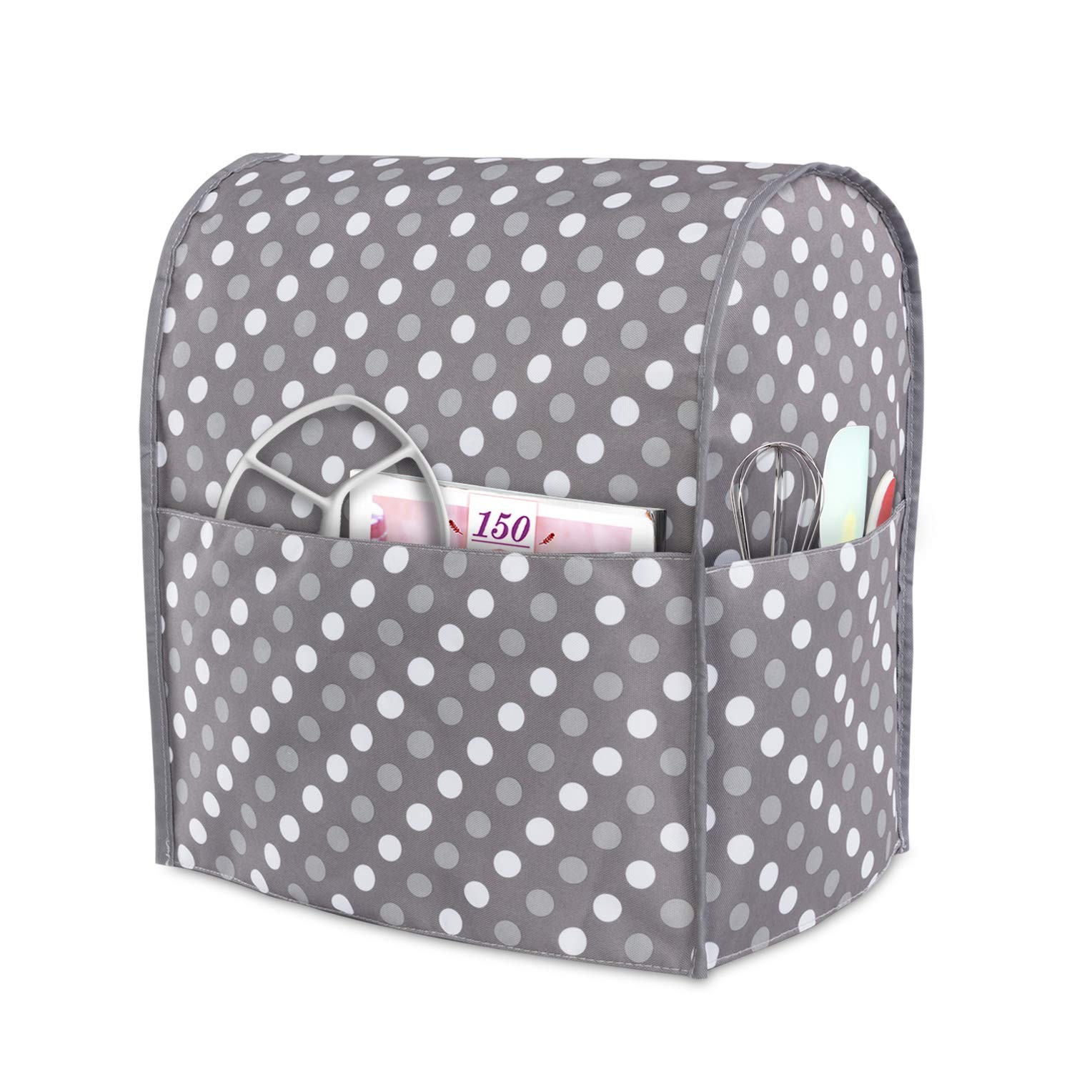 Luxja Dust Cover Compatible Fits for 4.5-Quart and 5-Quart, Gray Dots