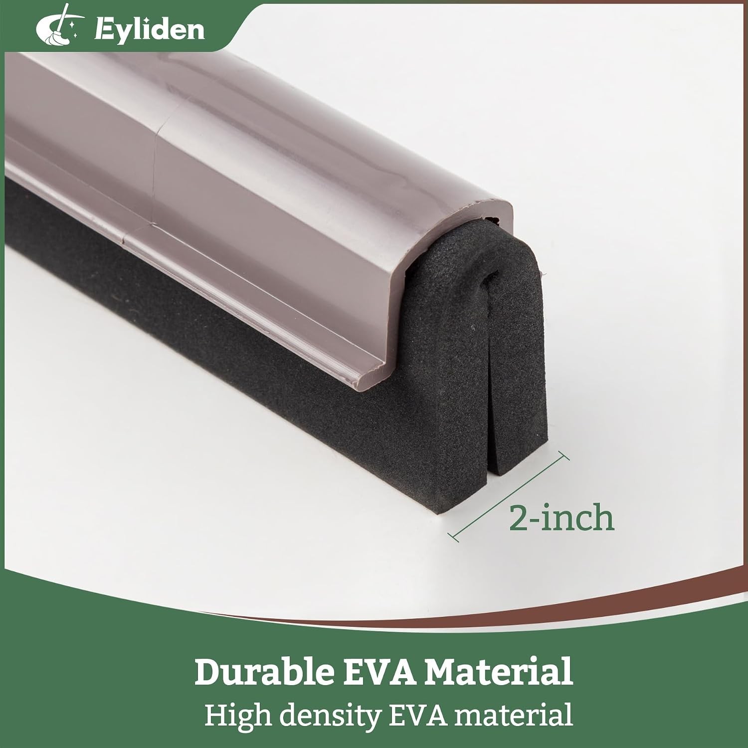 Eyliden 17″ Floor Squeegee, Dual EVA Blade, Water Removal, Tile, Hardwood