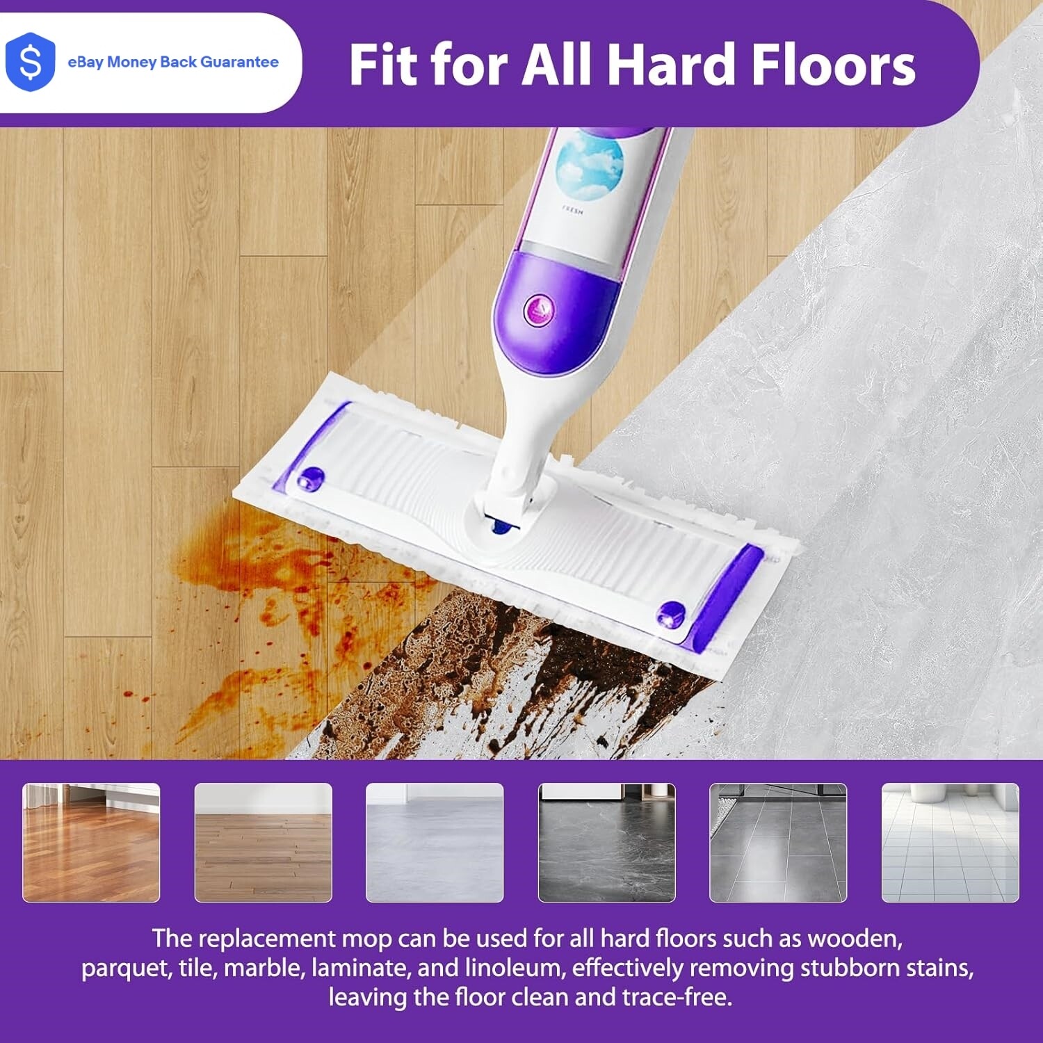 12PACK Disposable Power Mop Refills for PowerMop Multi-Surface Mop Spray 12Count