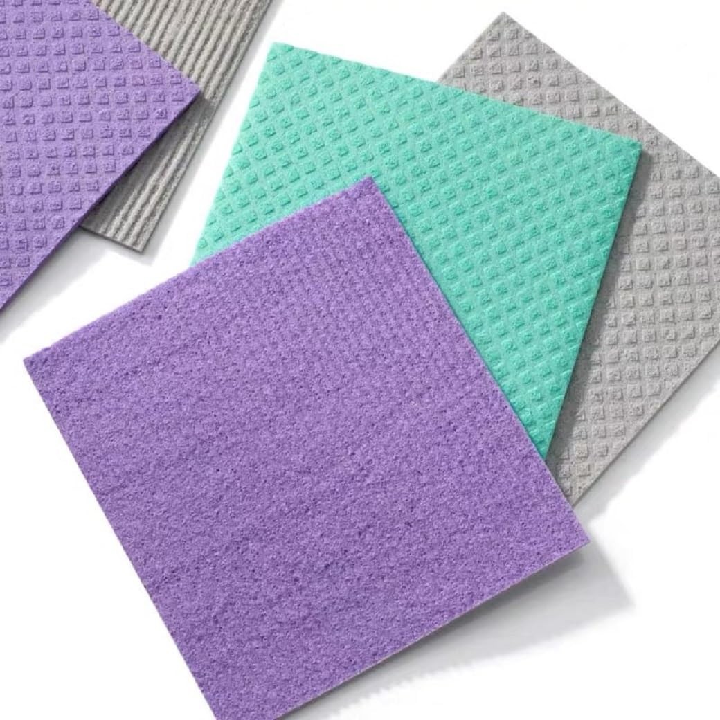 Reusable Cleaning Cellulose Sponge Cloths Absorbent Wipes Clean Kitchen Car Dish