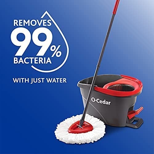 O-Cedar Easy Wring Spin Mop Refill, 1 Count (Pack 6)