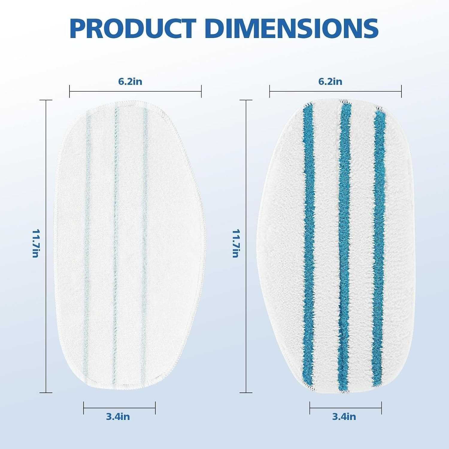 Soft Microfiber Replacement Steam Mop Pads for PurSteam ThermaPro – 6 Count