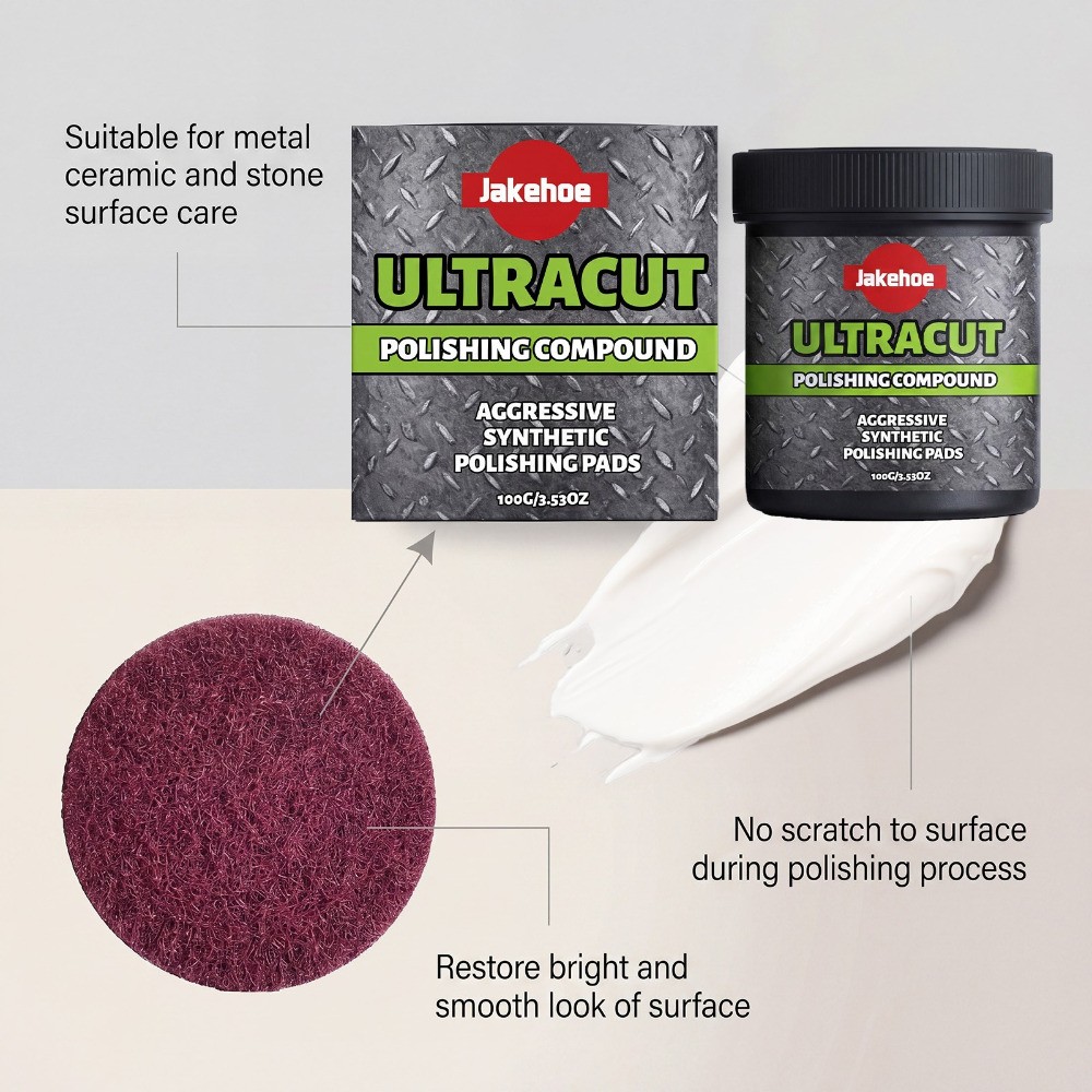 1-3SET 2026 New Ultracut Polish 100G Surface Restoration Compound With Pad~USA
