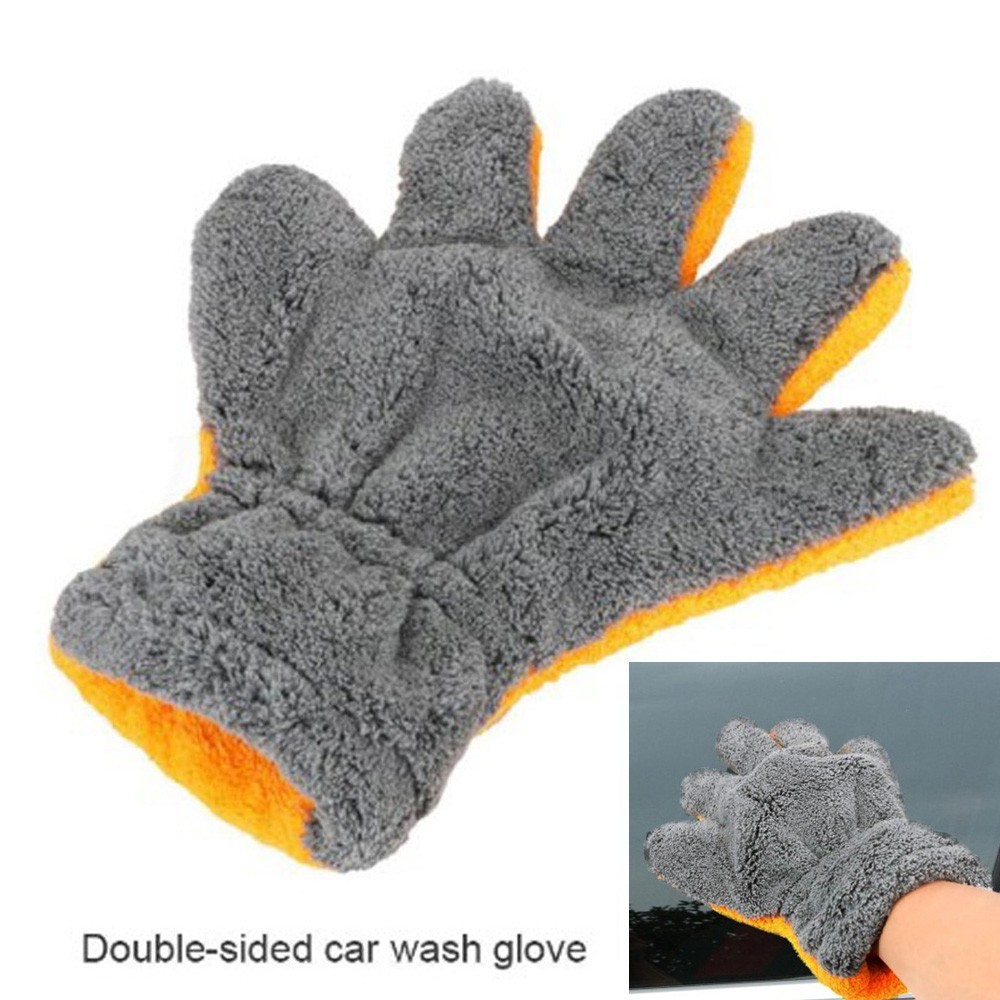 Car Wash Gloves Cleaning Gloves Microfiber Cloth Cleaning Equipment 29*25CM
