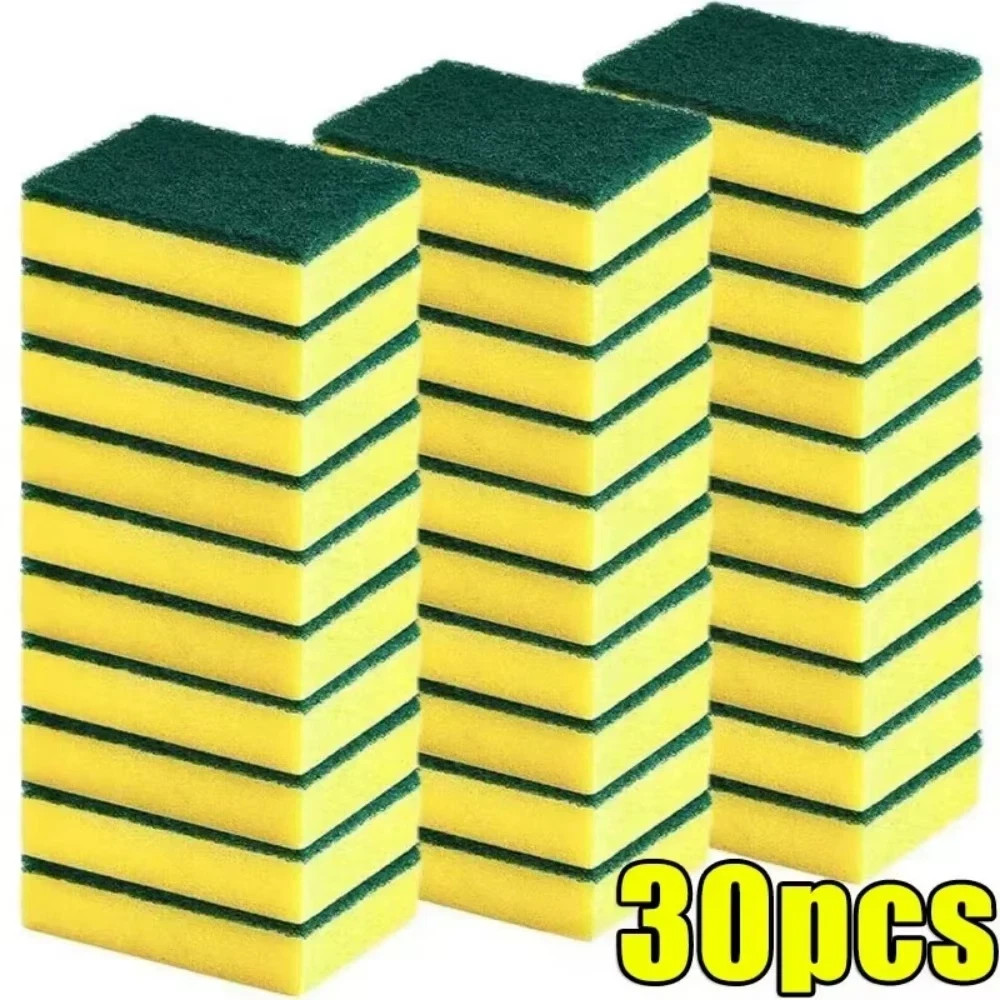 30 PCS Highly Absorbent Double-Sided Cleaning Sponge Washing Dish Pot Rust