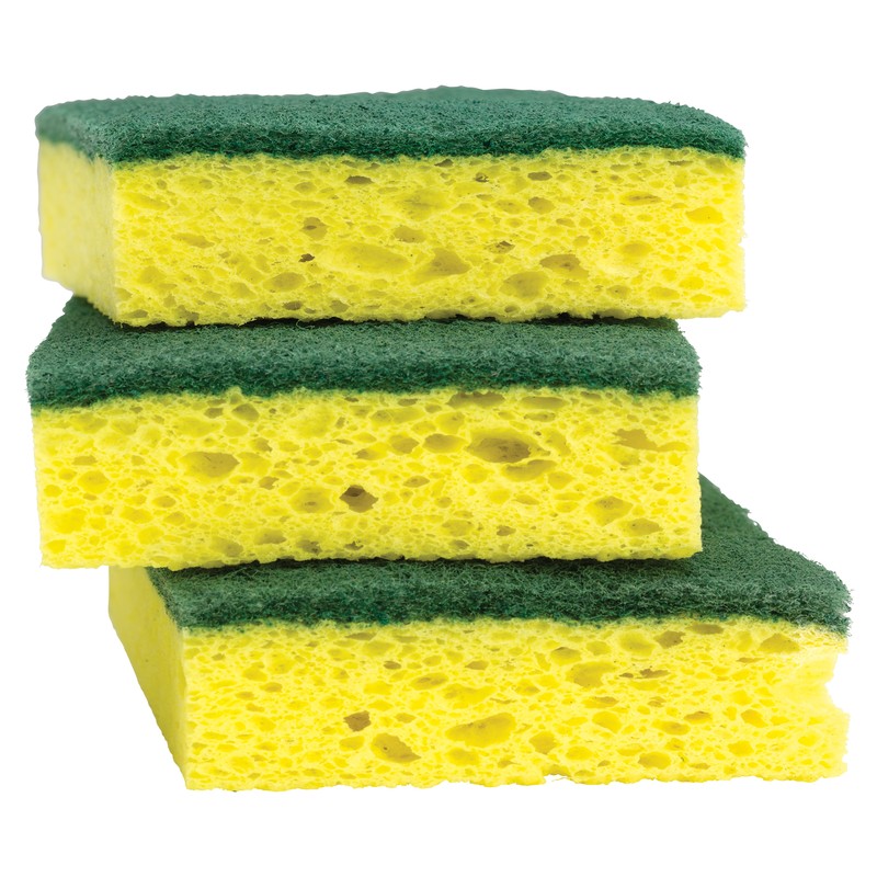 Scotch-Brite HD-3 Green Fiber Heavy Duty Scrub Sponge 4.5 L in. (Pack of 8)