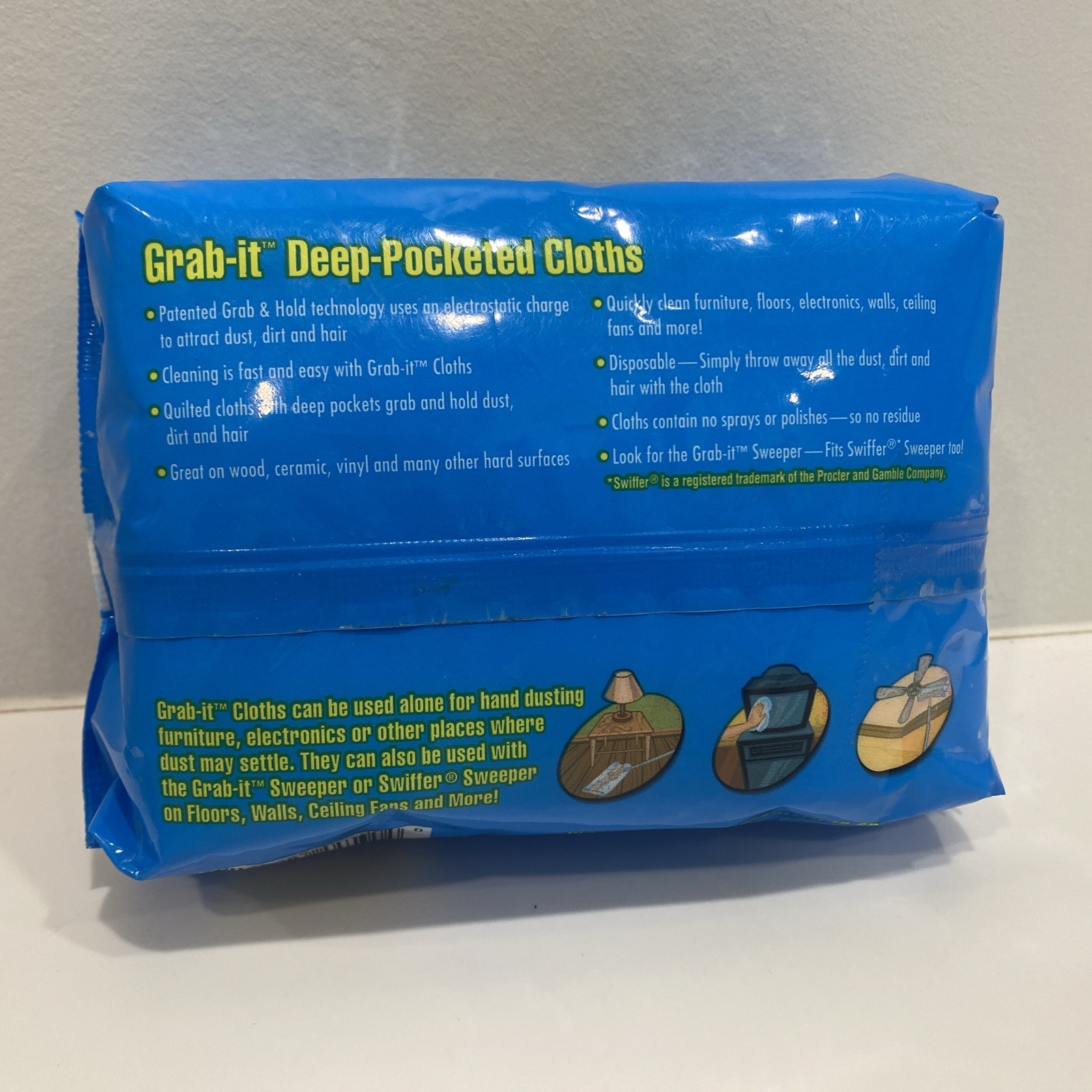 Pledge Grab It Dust Allergen Dry Cloths Unscented 16 New Discontinued