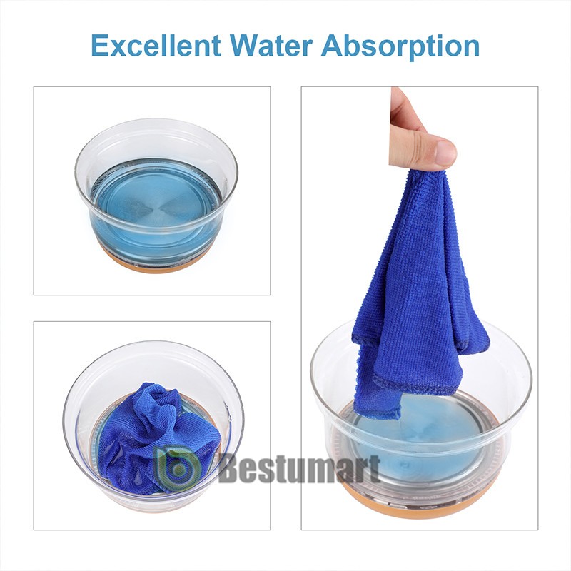 50/100x Microfiber Cleaning Cloth Towel No-Scratch Rag Car Polishing Detailing