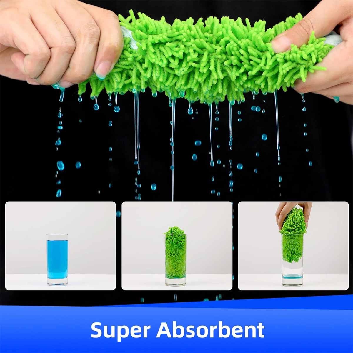 10″×4.5″ Chenille Mop Refill Pads for Swiffer Sweeper Only