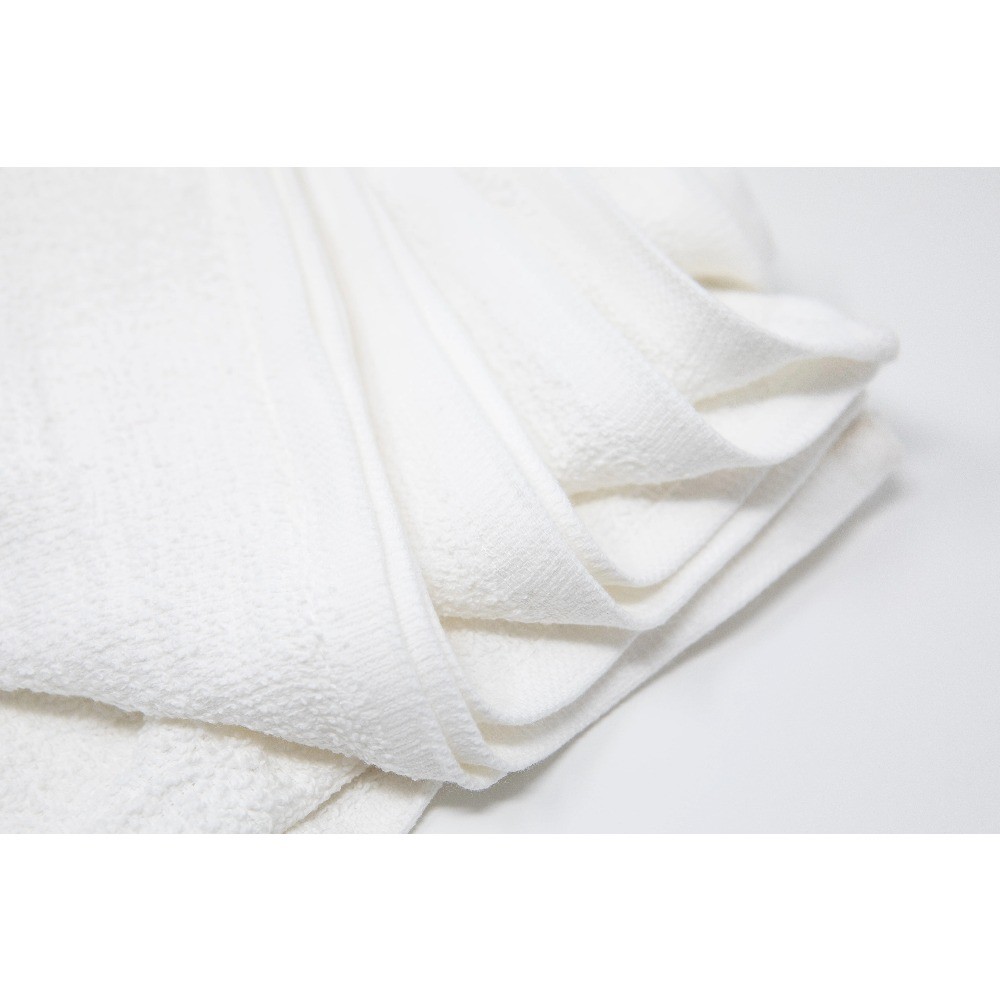 All Purpose 100% Cotton Terry Towels 14 x 17 Inch White 18 Pack Bulk Set