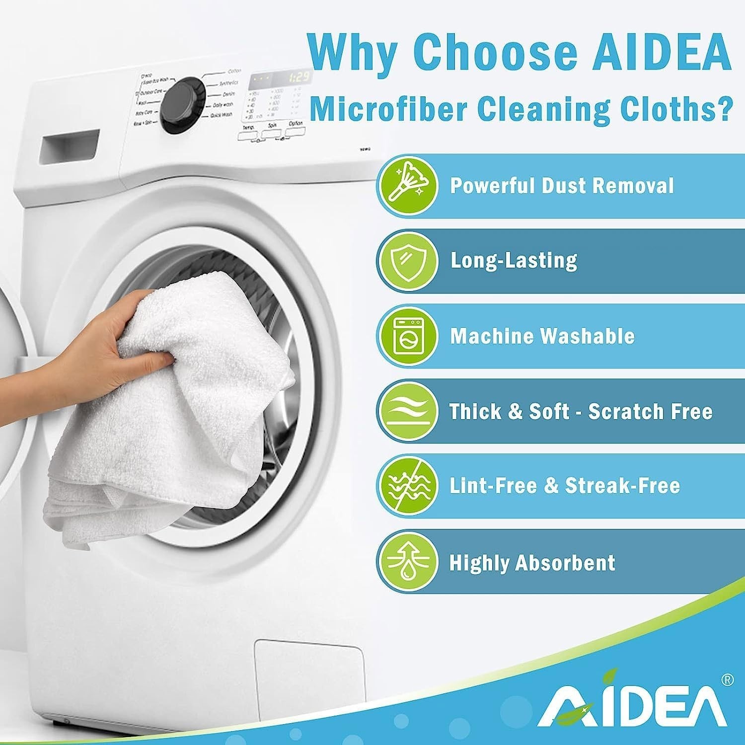 Lint-Free & Durable Microfiber Cleaning Cloths 50PK – Perfect for All Surfaces