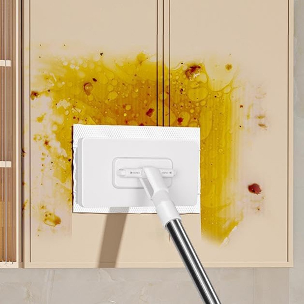 Disposable Dust Mop with 39 Inch Long Handle for Easy Reach Floor Cleaning