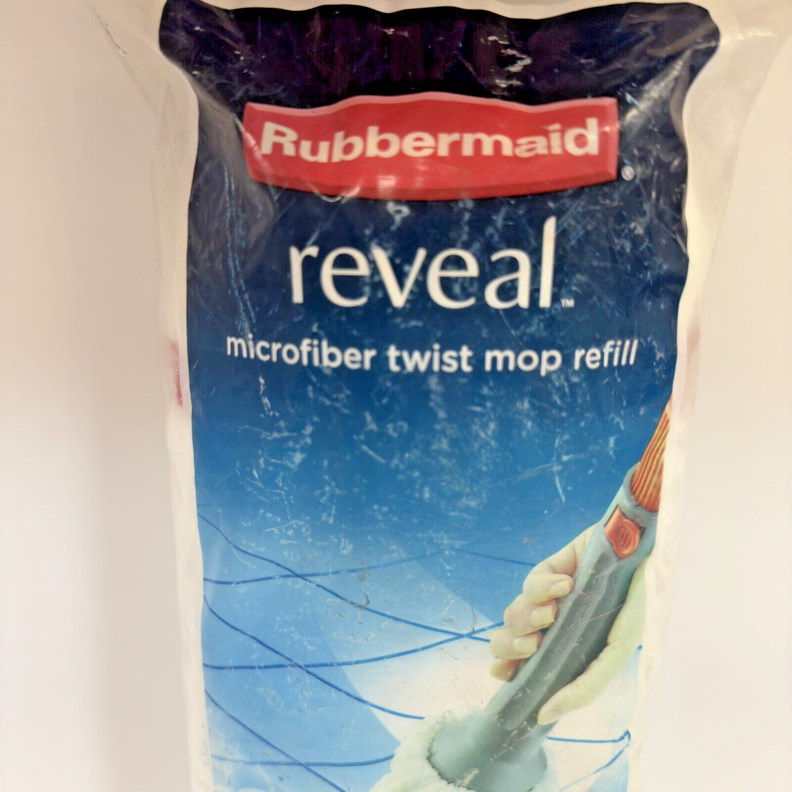NIB Rubbermaid Reveal Mop Refill Twist Action Washable Head No Touch Easy Grip