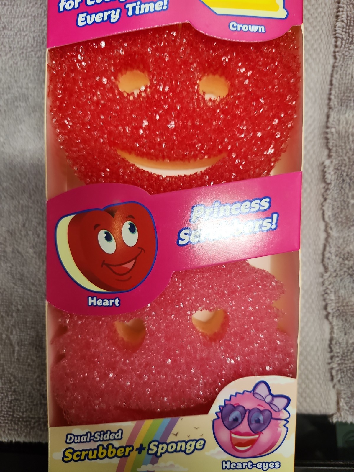 New Scrub Daddy Mommy Special Edition Princess 3pk Crown Heart Double Sided