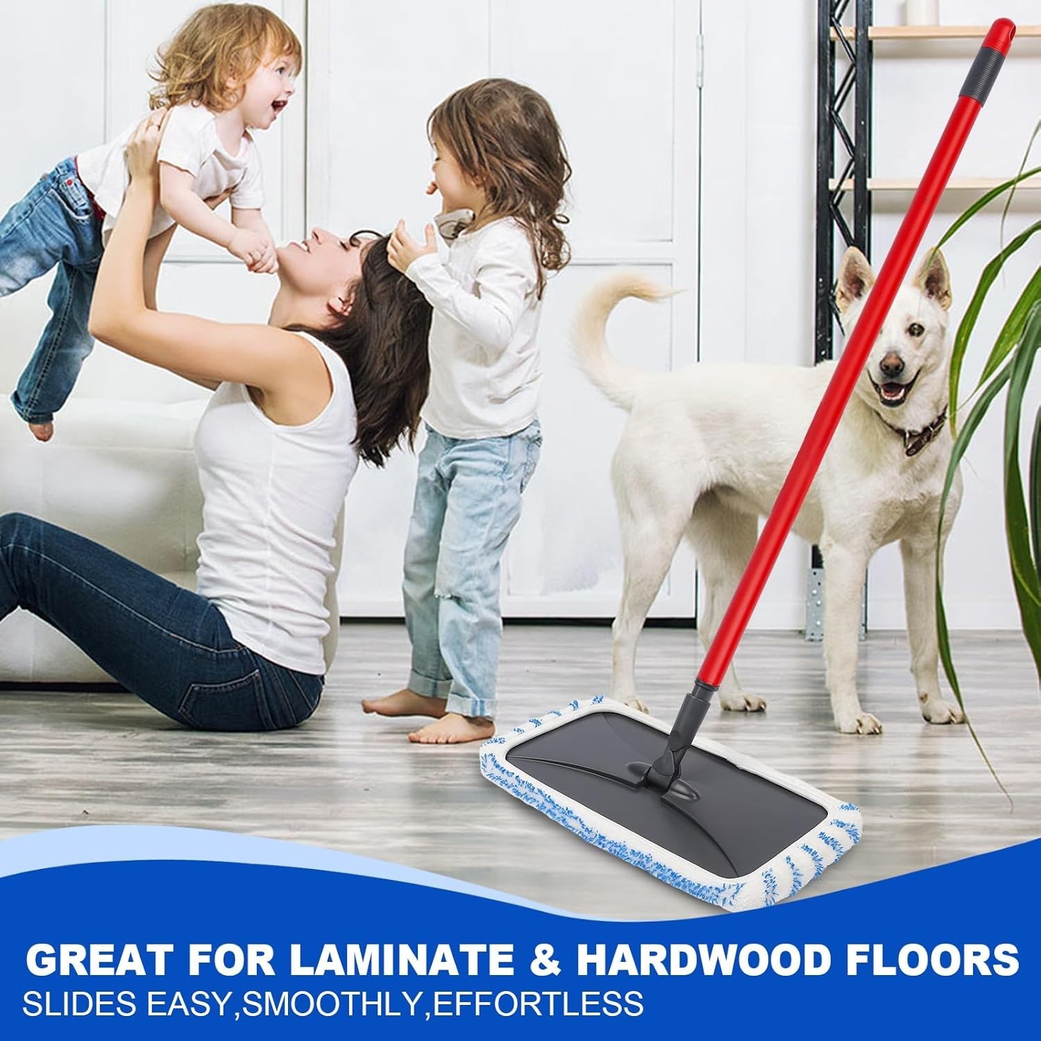 2-Pack Reusable Microfiber mop Pads, Compatible with Oceda 15×8 inch Flat mop…