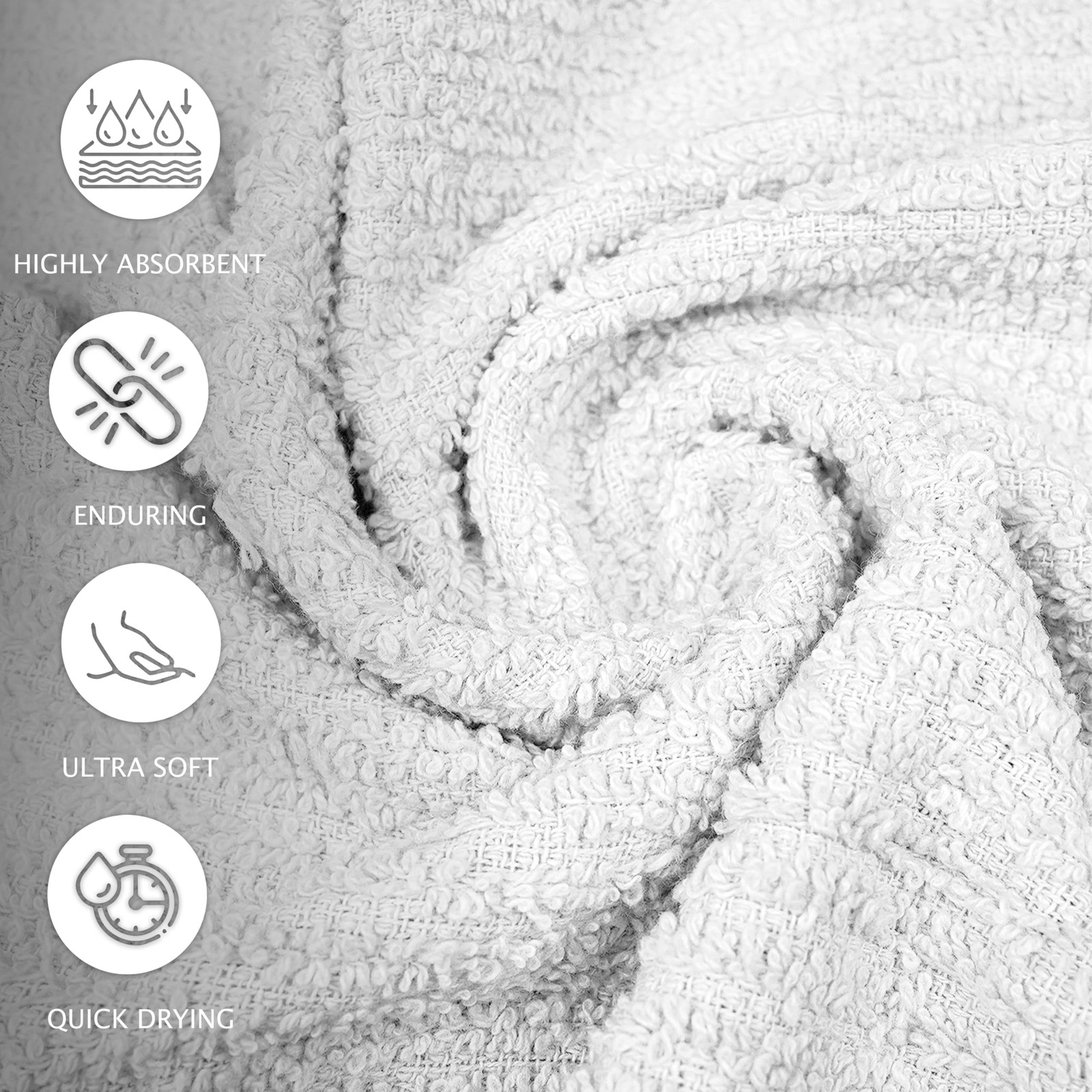 Bar Mop Kitchen Towels Pack Of 12 16″x19 100% Ring Spun Cotton Dish Washcloth