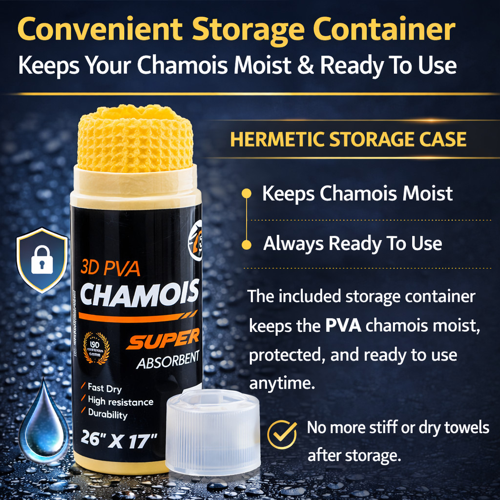 R.A. Premium 26×17 Shammy Cloth for Car Drying-Super Absorbent Synthetic Chamois