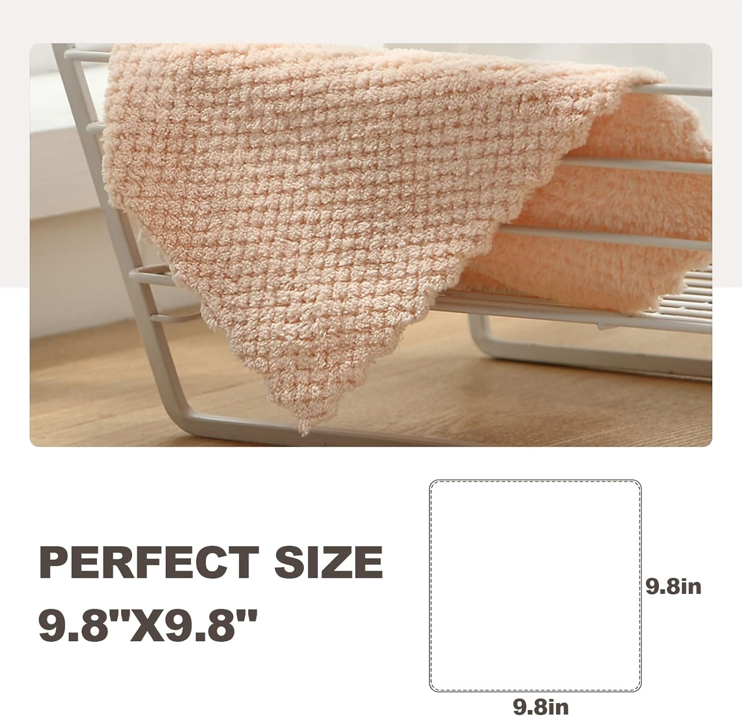 12x Toallas de limpieza de microfibra reutilizables Paños de cocina absorbentes