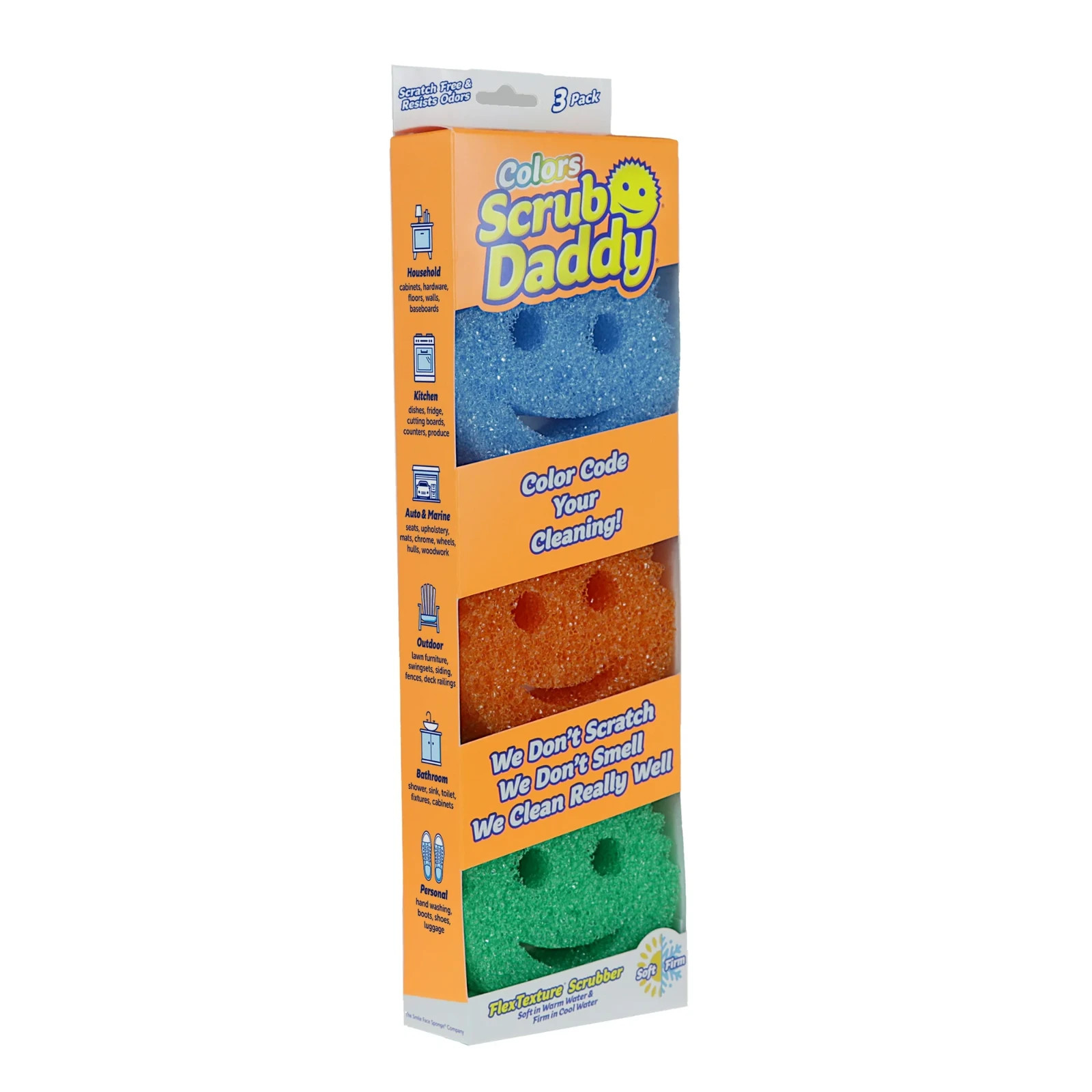 Scrub Daddy Color Sponges – 3 count !! FREE SHIPPING!!!