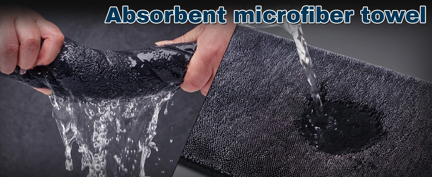 4PC Microfiber Car Drying Towel Kit 36×24 Professional Detailing Cleaning Cloth