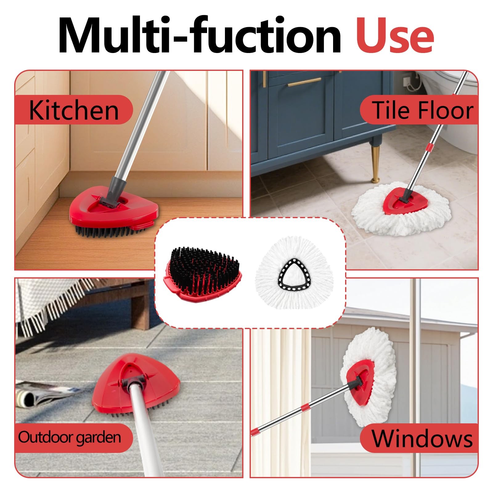 Spin Mop Replacement Set, Compatible with O-Ceda EasyWring 1-Tank Spin Mops 2…