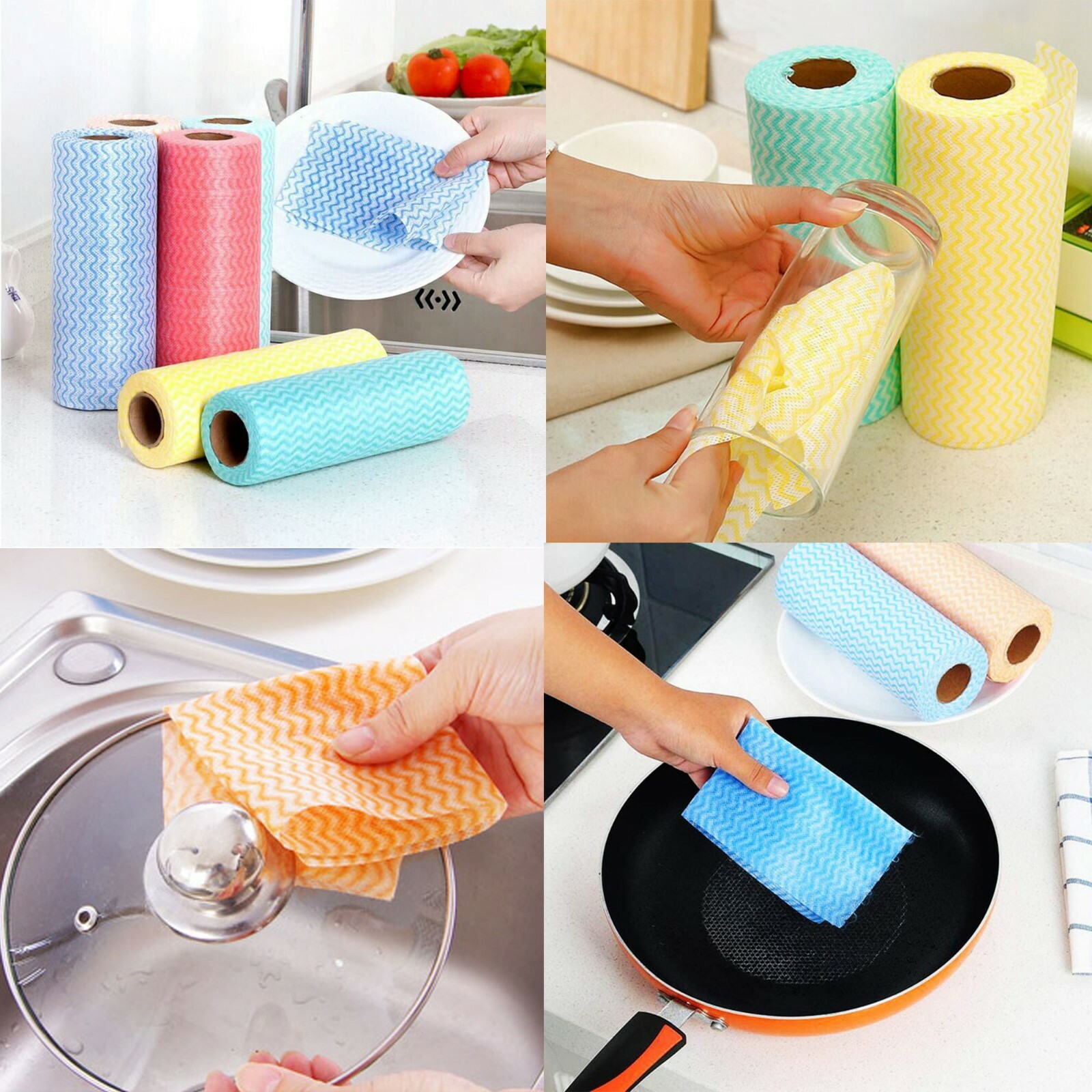 Adore Pro Multi-Purpose Cleaning Towel 2 Rolls Reusable Washable Disposable Wipe