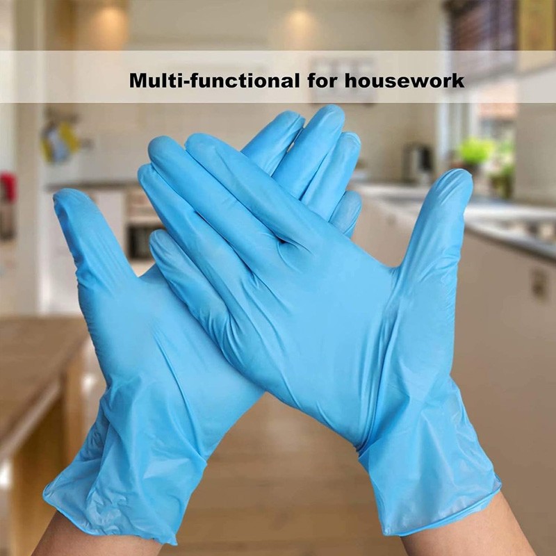 100 PCS Nitrile Kitchen Gloves, Size M, Durable & Puncture Resistant. 21x11cm,