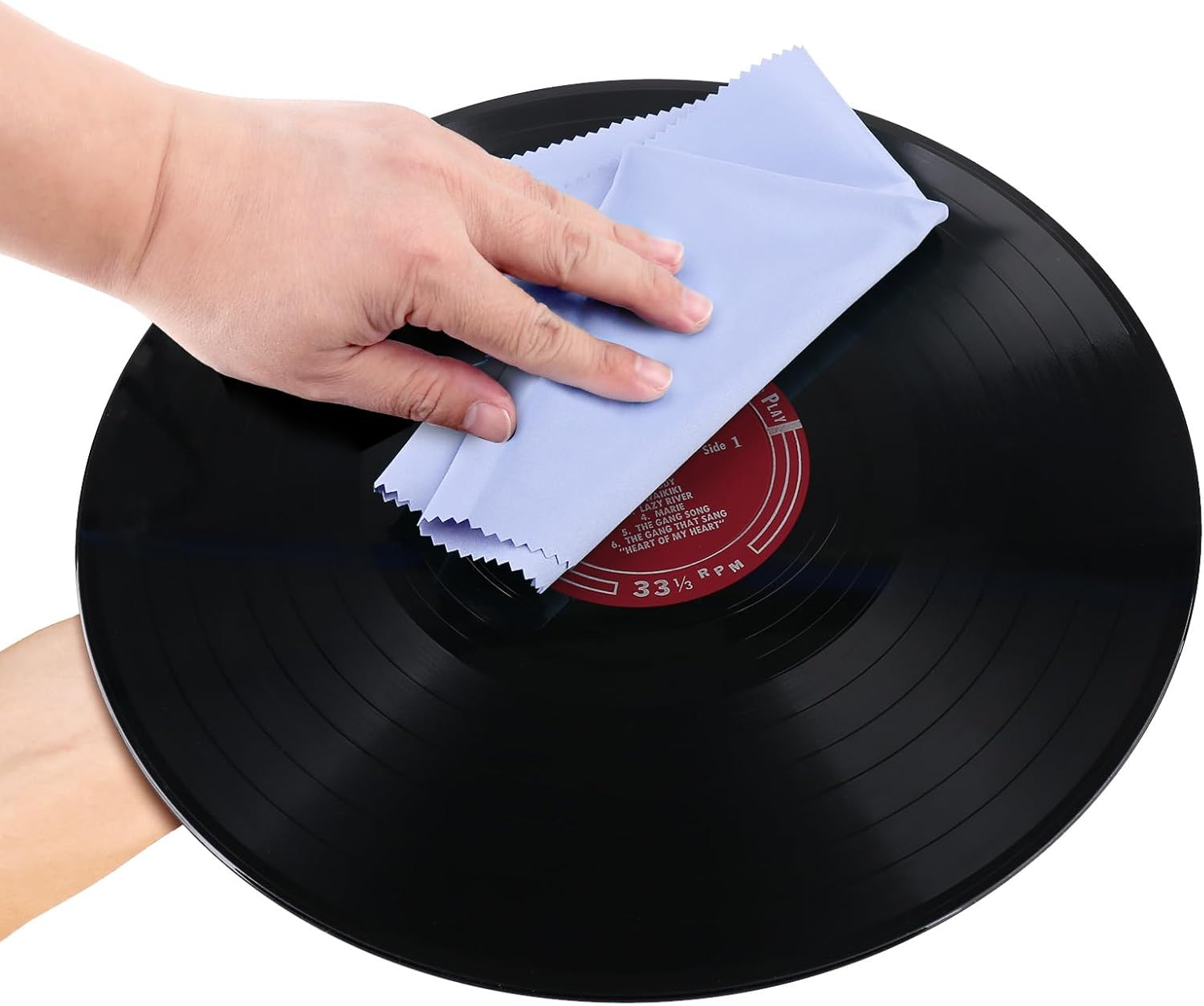 Record Cleaning Cloth, 6 Pack 12”X12” Anti-Static Microfiber Towel by Lint-Fr