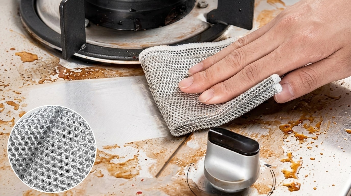 20pcs Thickened Magic Cleaning Cloth Non-Scratch Wire Mesh Dishrag Kitchen