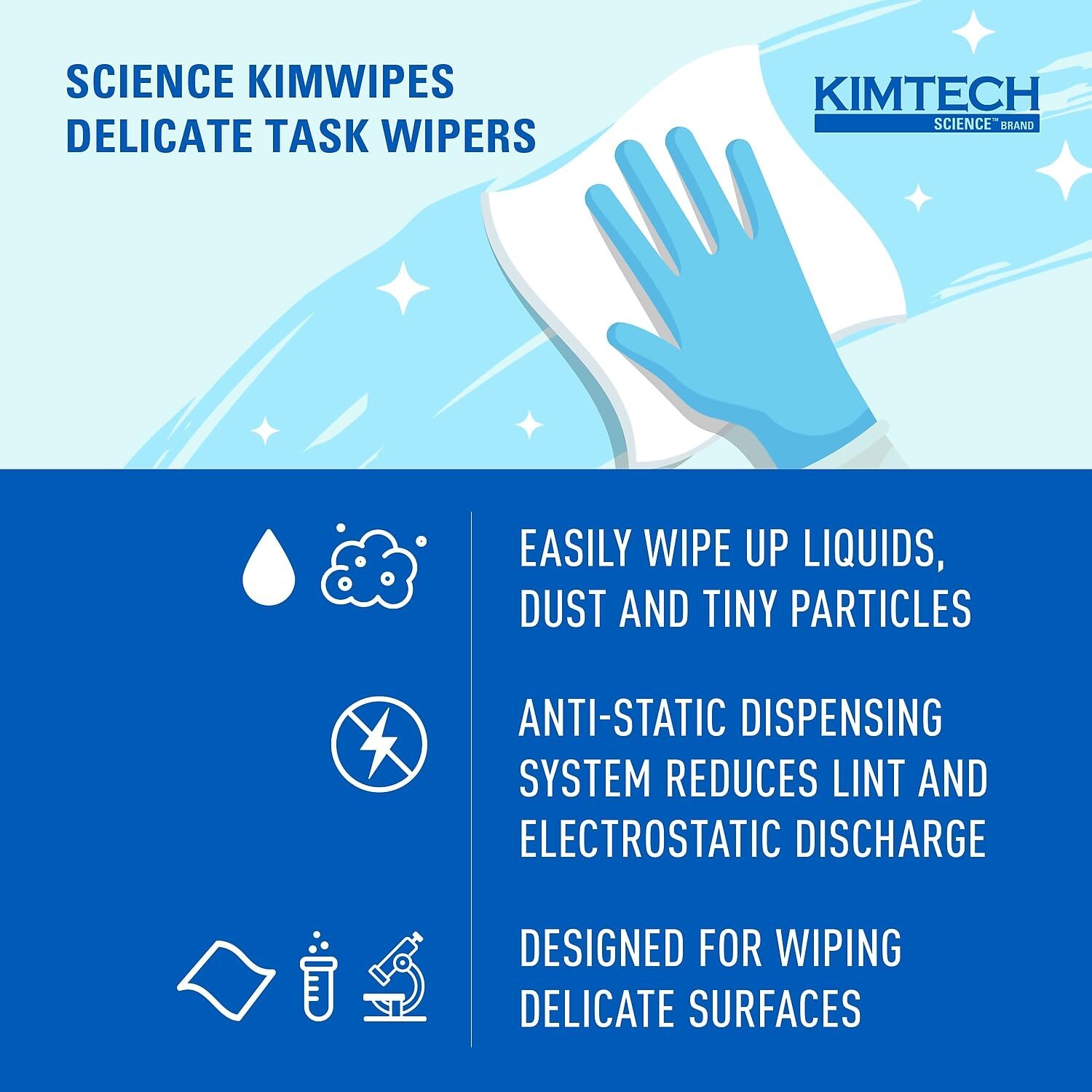 34155 Kimwipes 1ply Delicate Task Wipes 4.4″ X 8.4″ Tissue pack Of