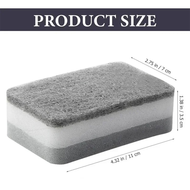 10/50 Pack Kitchen Cleaning Sponges Scourers Washing Up Non-Scratch for Dish Pad