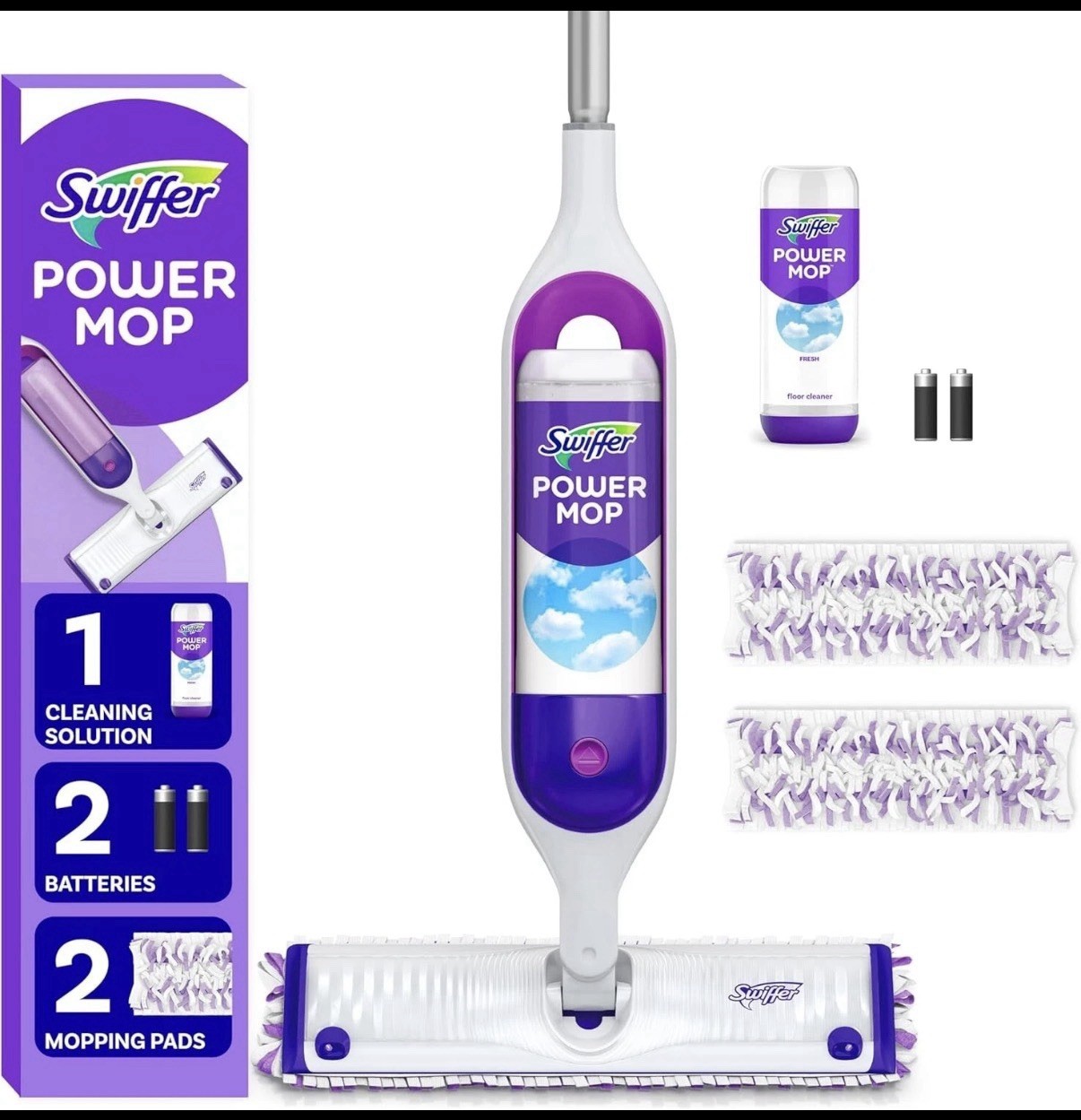 Swiffer PowerMop Multi-Surface Mop Kit for Floor Cleaning Fresh Scent (OPEN BOX)