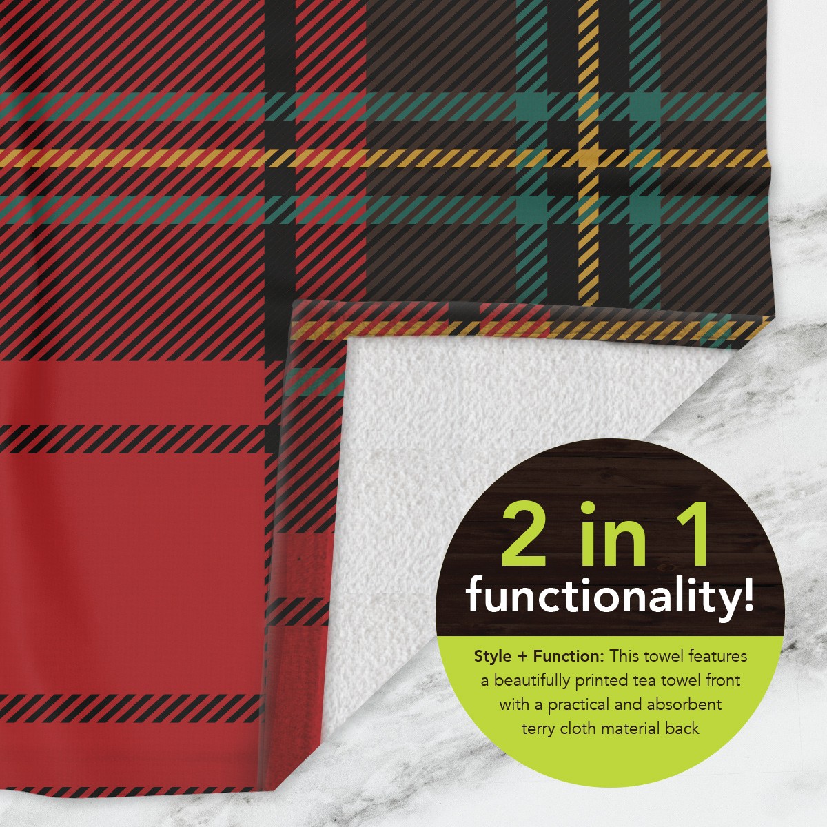 Briarwood Lane Holiday Plaid Cotton Hand Towel