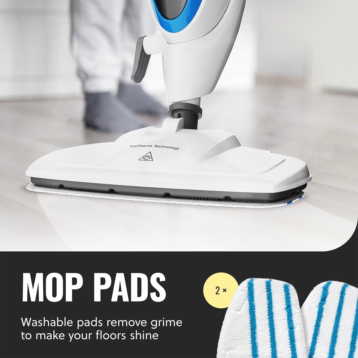 PurSteam Steam Mop Cleaner 10-in-1 with Convenient Detachable Handheld Unit