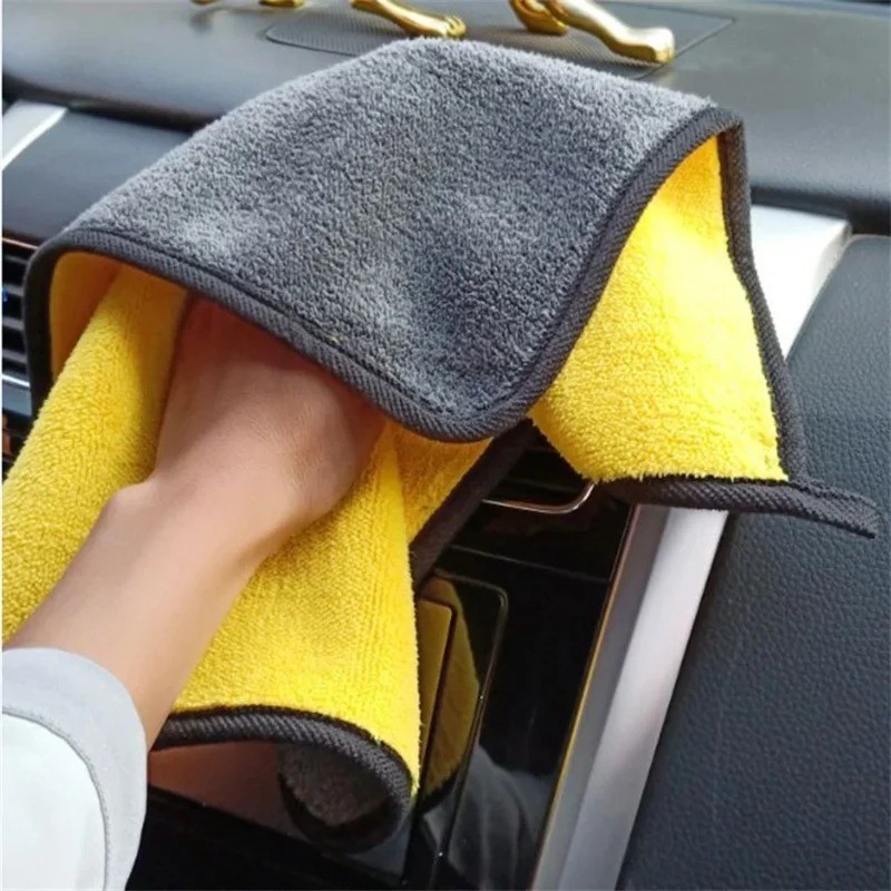 1PC 30x30cm Microfiber Car Cleaning Cloth Wash Drying Polishing Towel Blue
