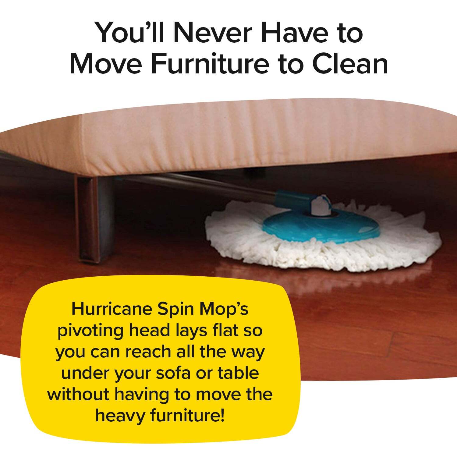 Hurricane Spin Mop Home Cleaning System by BulbHead, Floor Mop with Bucket