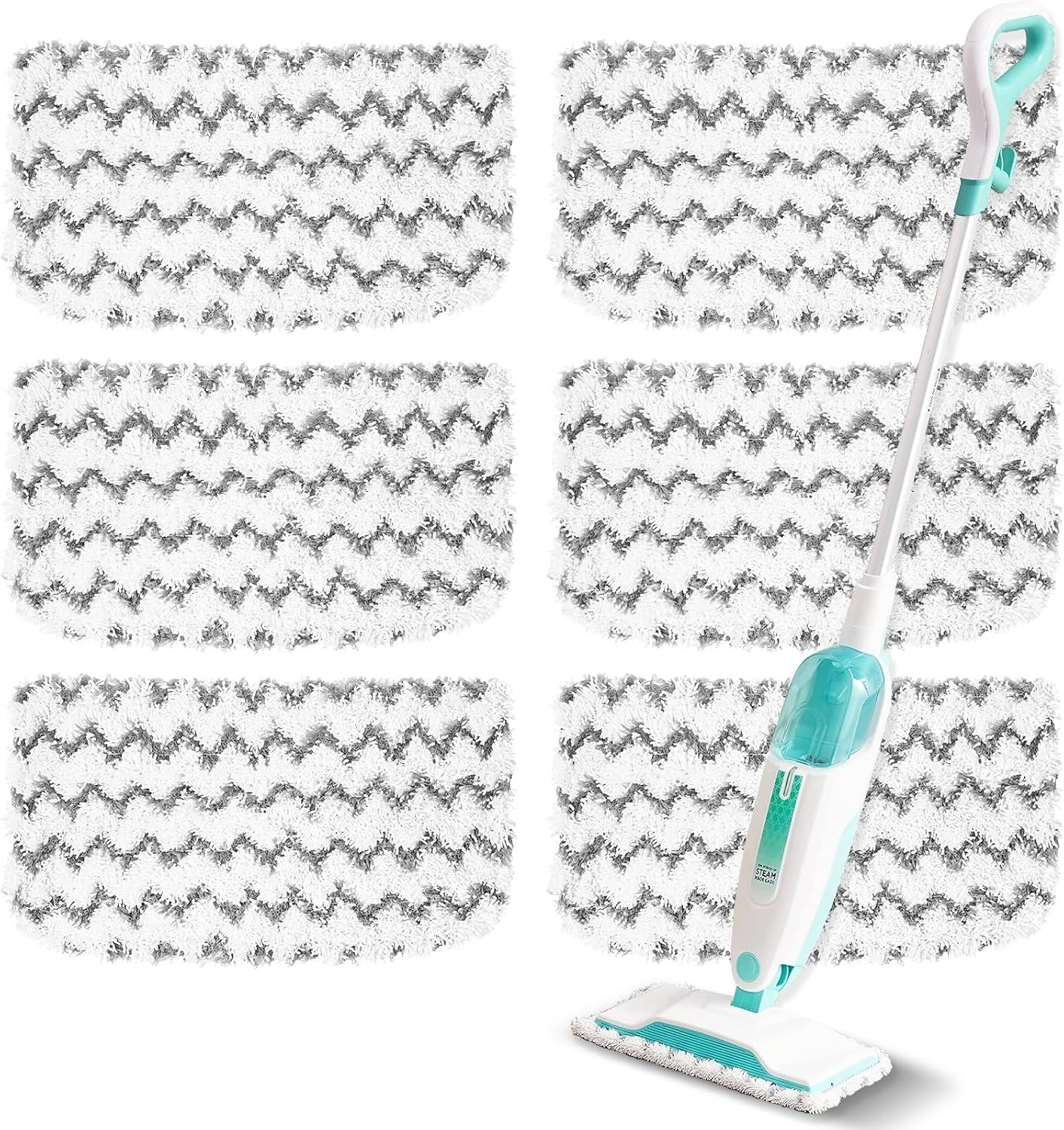 6 Pack Steam Mop Replacement Pads for Shark Steam Mops S1000/S1000A/S1000C/S1000