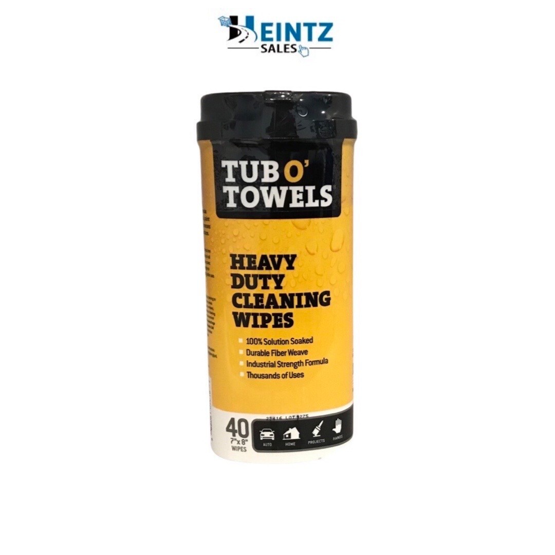 Tub O Towels TW40 Heavy-Duty 7″x8″ Size Multi-Surface Cleaning Wipes, 40 ct