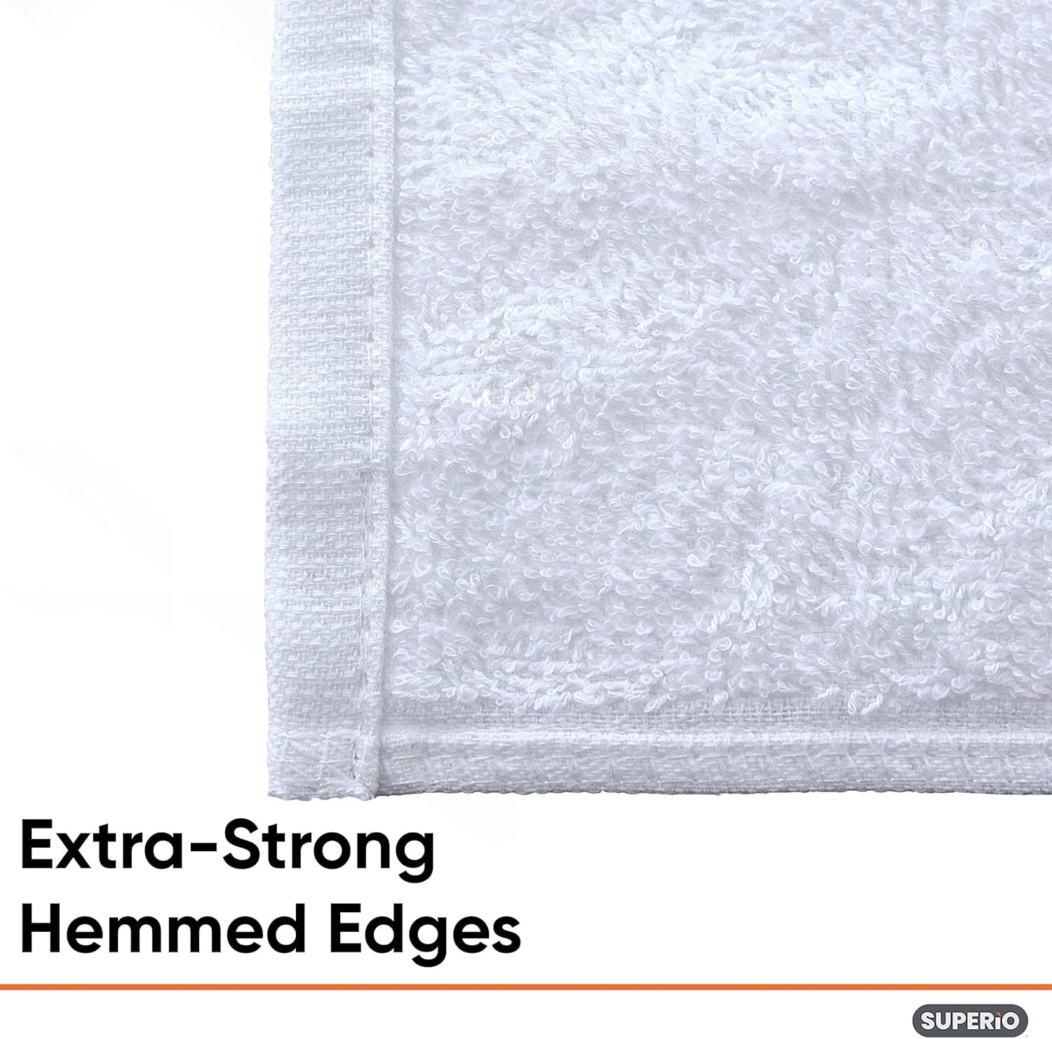 Terry Cloth Rags White Washcloths 100% Cotton 12″ Cleaning Cloths, Kitchen