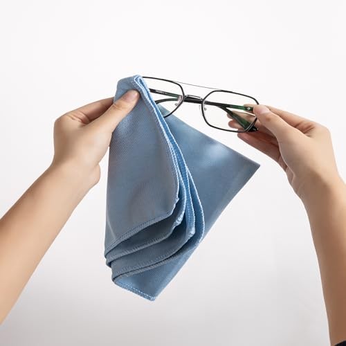 Microfiber Glass Cleaning Cloth 8 Pack, 16 Inch X 12 12“ X 16” – 8 Pack Blue