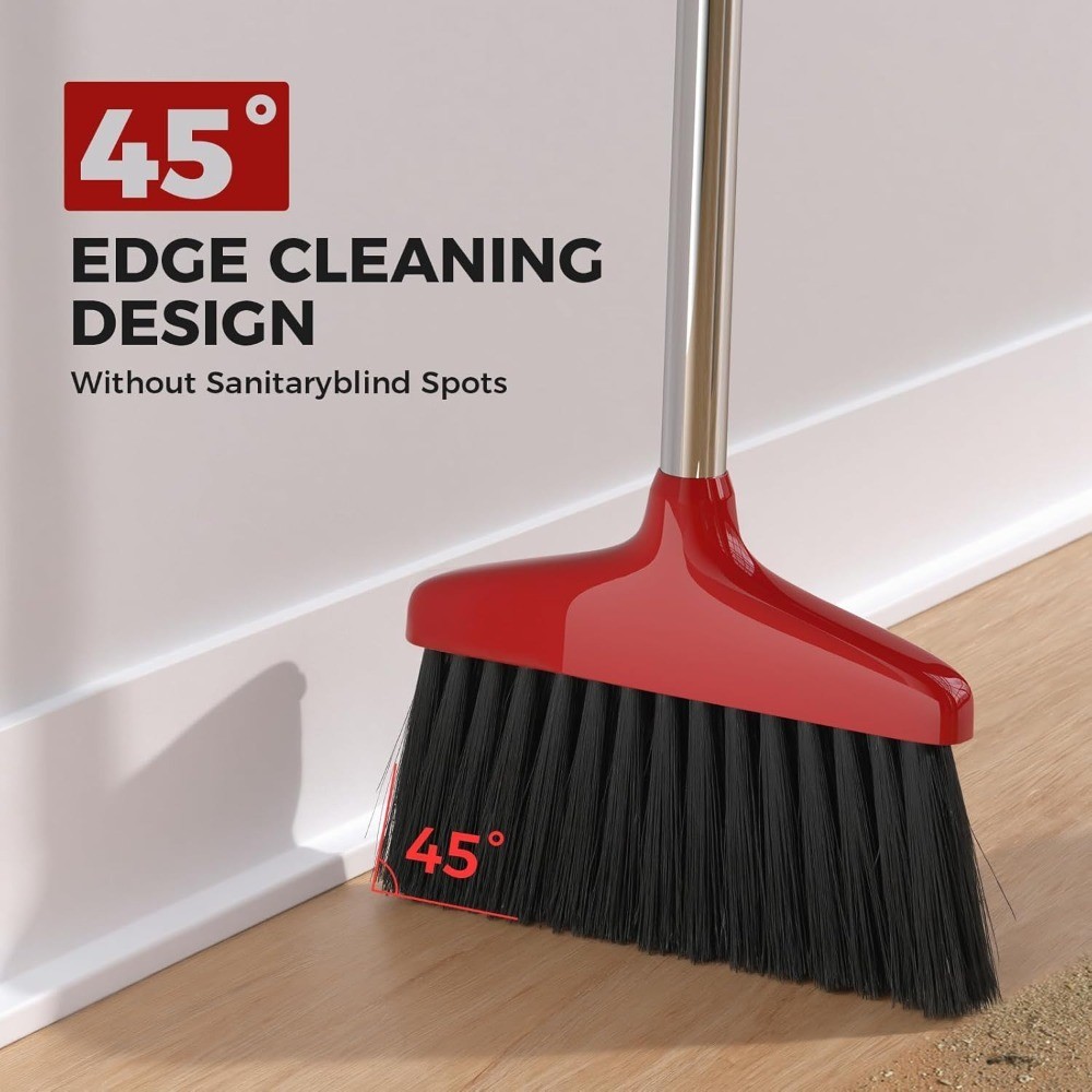 Heavy Duty Indoor Outdoor Broom for Kitchen Garage Office Courtyard Lobby Patio
