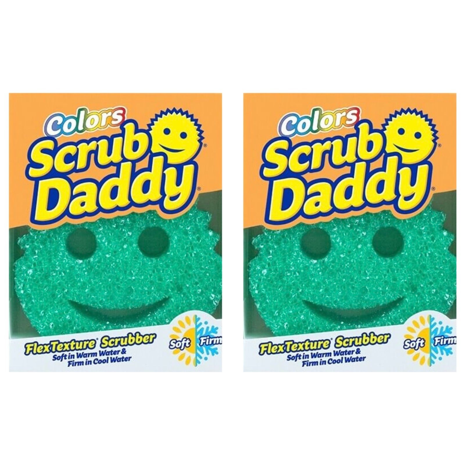 Scrub Daddy Colors FlexTexture Scrubber Sponges Green Scratch Free