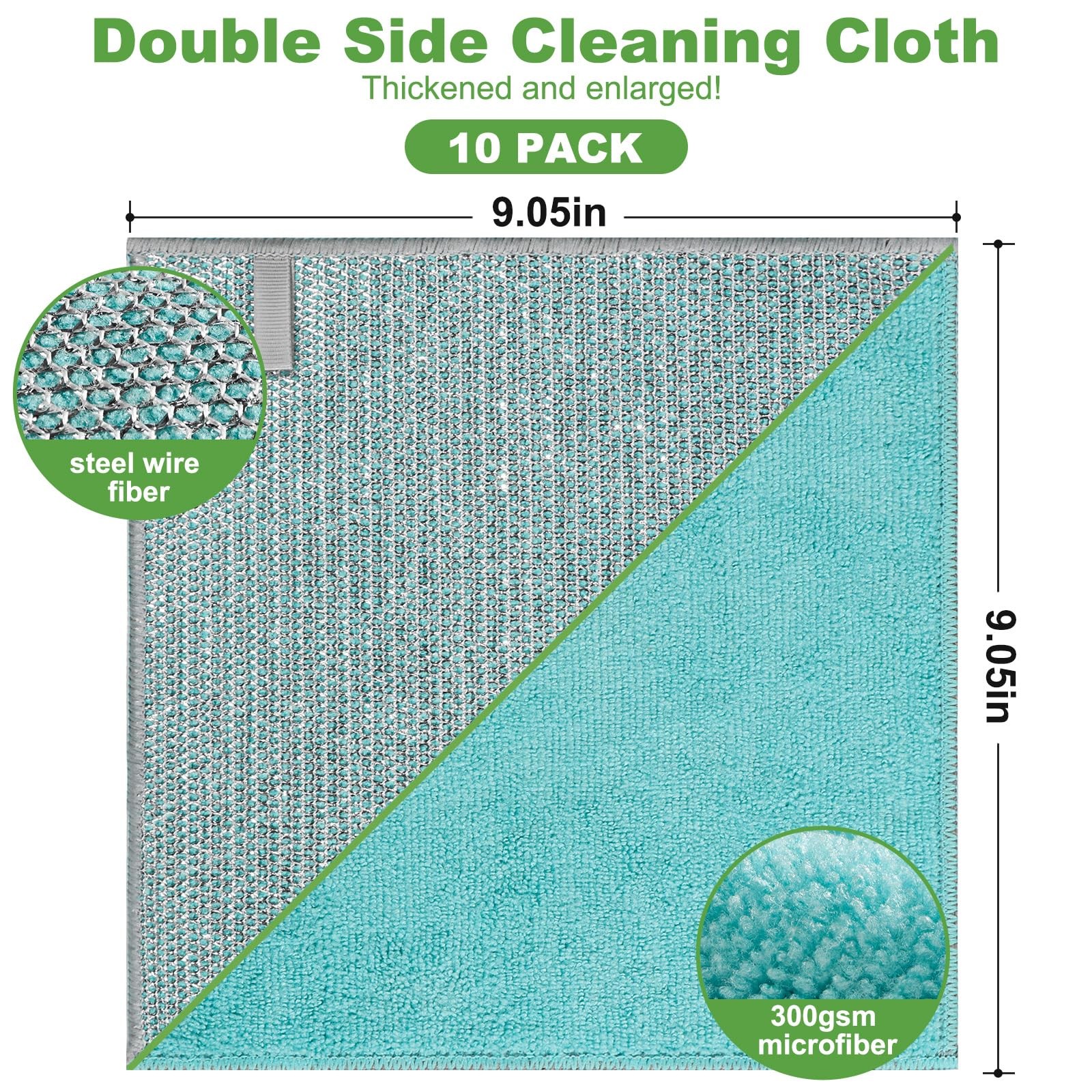 Non Scratch Wire Dishcloth,Multipurpose Wire Dishwashing Rag,10PCS