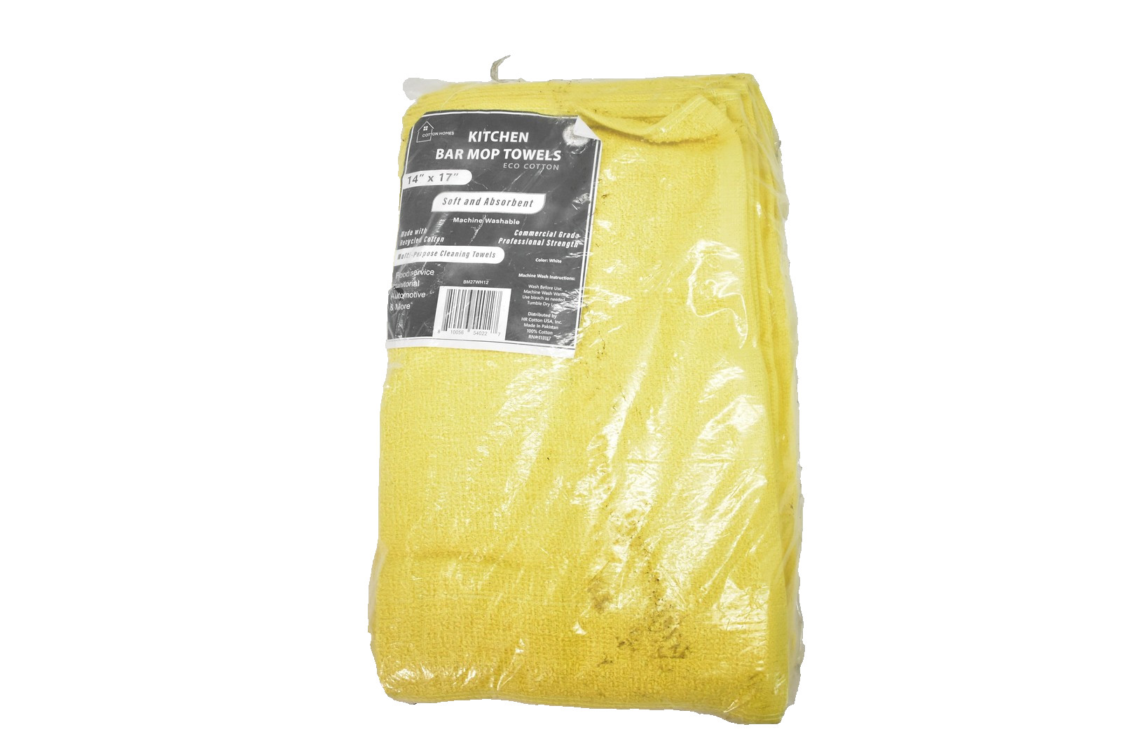 Cotton Homes Kitchen Bar Mop Towels 14×17 Eco Cotton Yellow Multi-Purpose Set