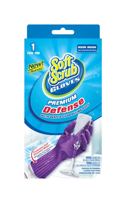 Soft Scrub 12812-16 Purple Long Cuff Premium Defense Gloves Medium
