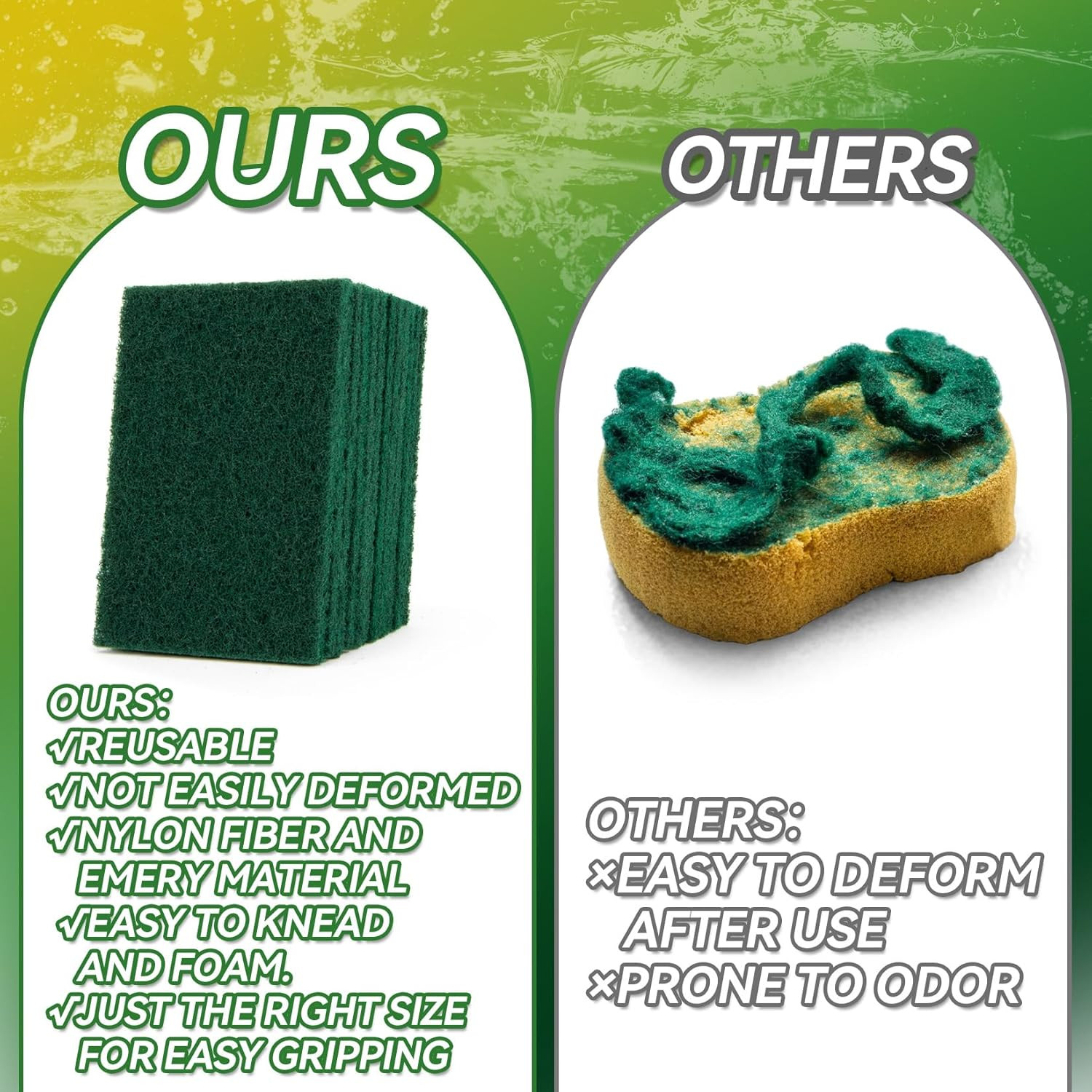 Heavy Duty Scouring Pad – 10PCS Scouring Pads for Heavy Duty Cleaning Scrubbing