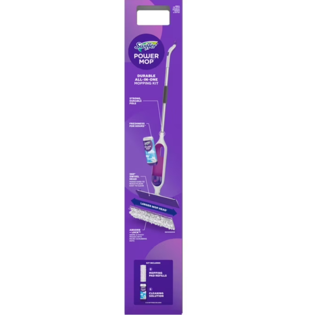 Swiffer Power Mop Set, Floor Cleaner for Tile, Vinyl, Laminate, Wood