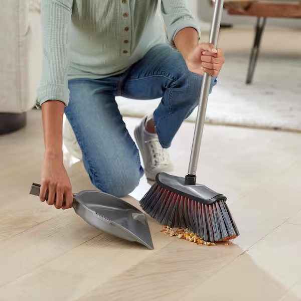 HDX Smooth Sweep Indoor Angle Broom with Dustpan